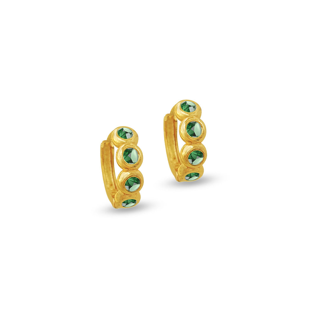 Emerald Halo Hoops