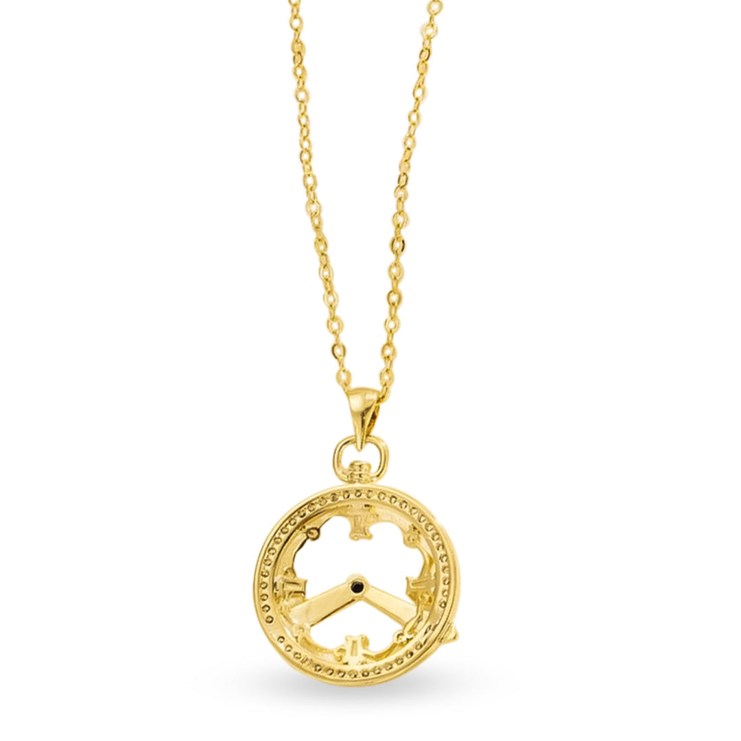 French-Inspired Clock Necklace