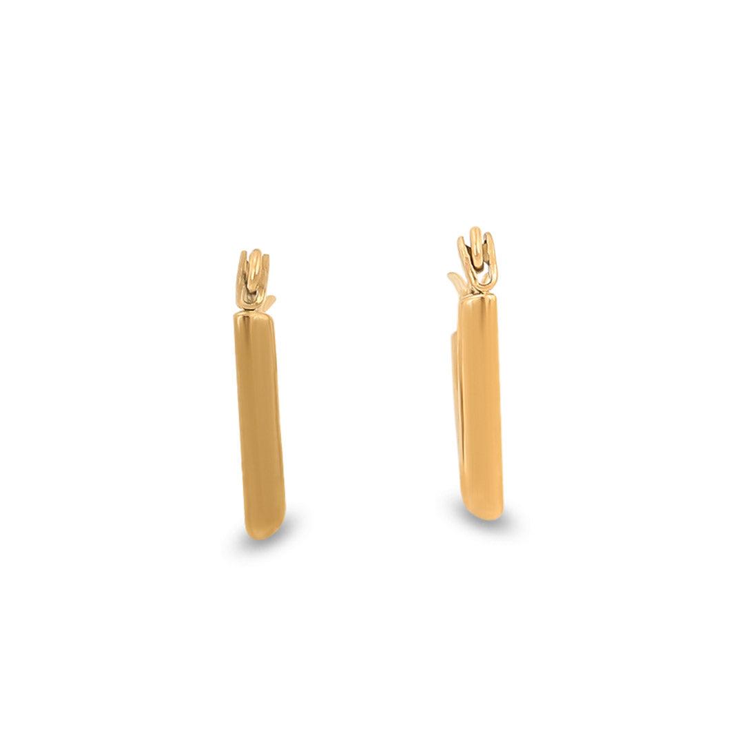 V Shaped Gold Hoop Earrings