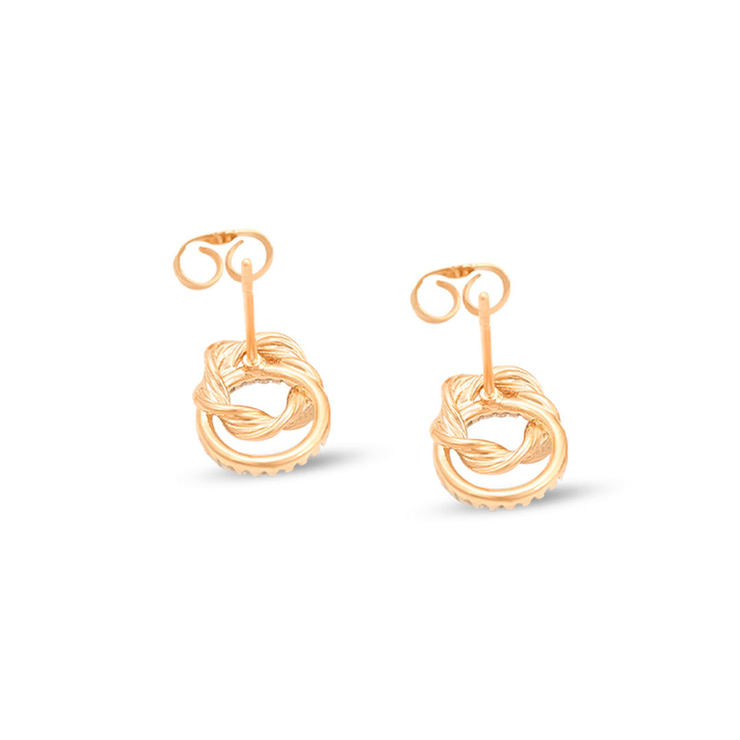 Gold Knot Stud Earrings