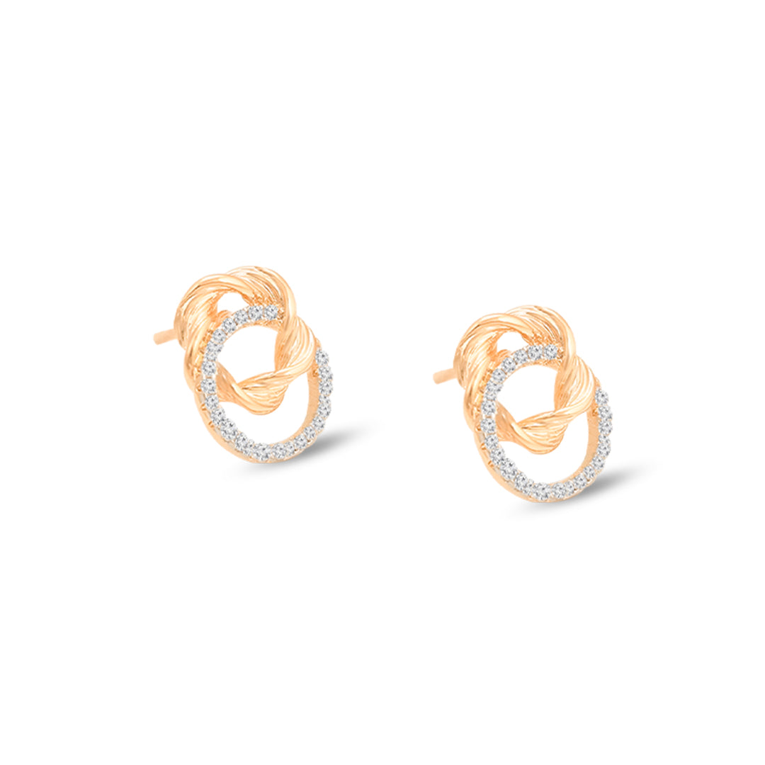 Gold Knot Stud Earrings