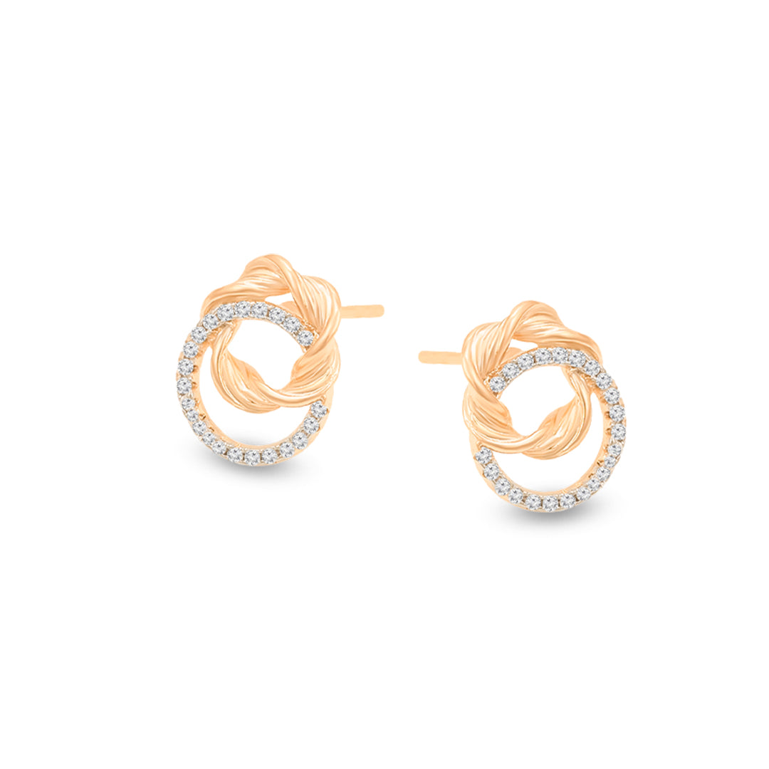Gold Knot Stud Earrings