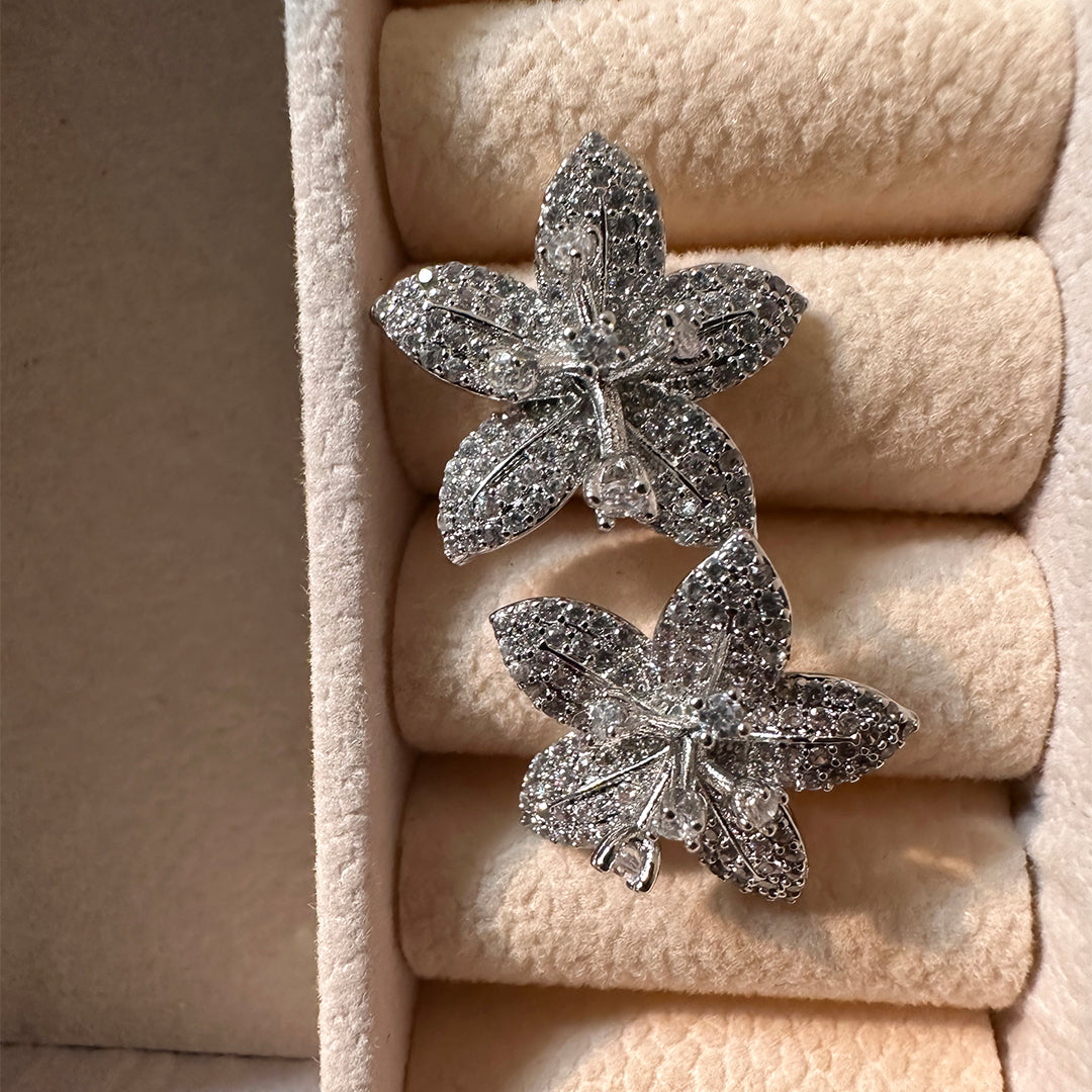 3D Lotus Flower Studs