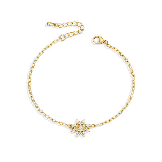 Snowflake Gold Bracelet