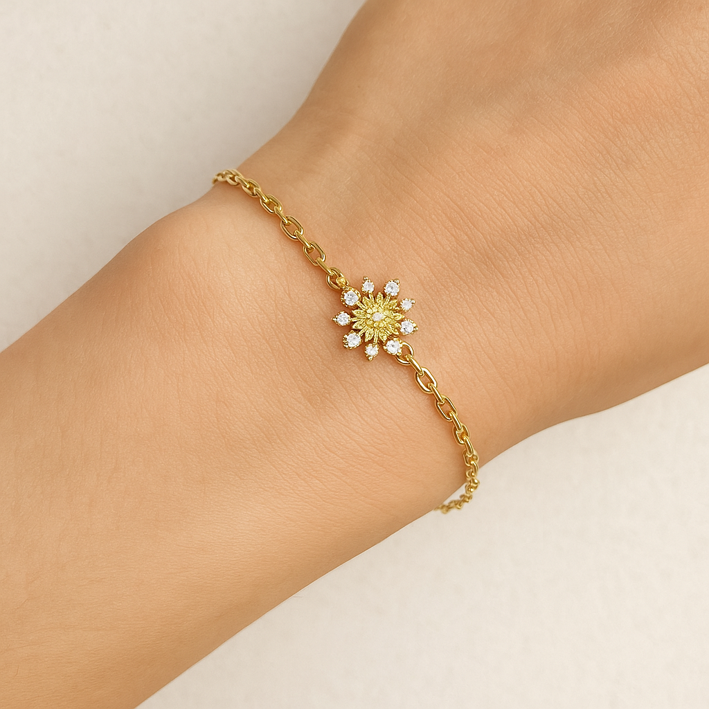 Snowflake Gold Bracelet