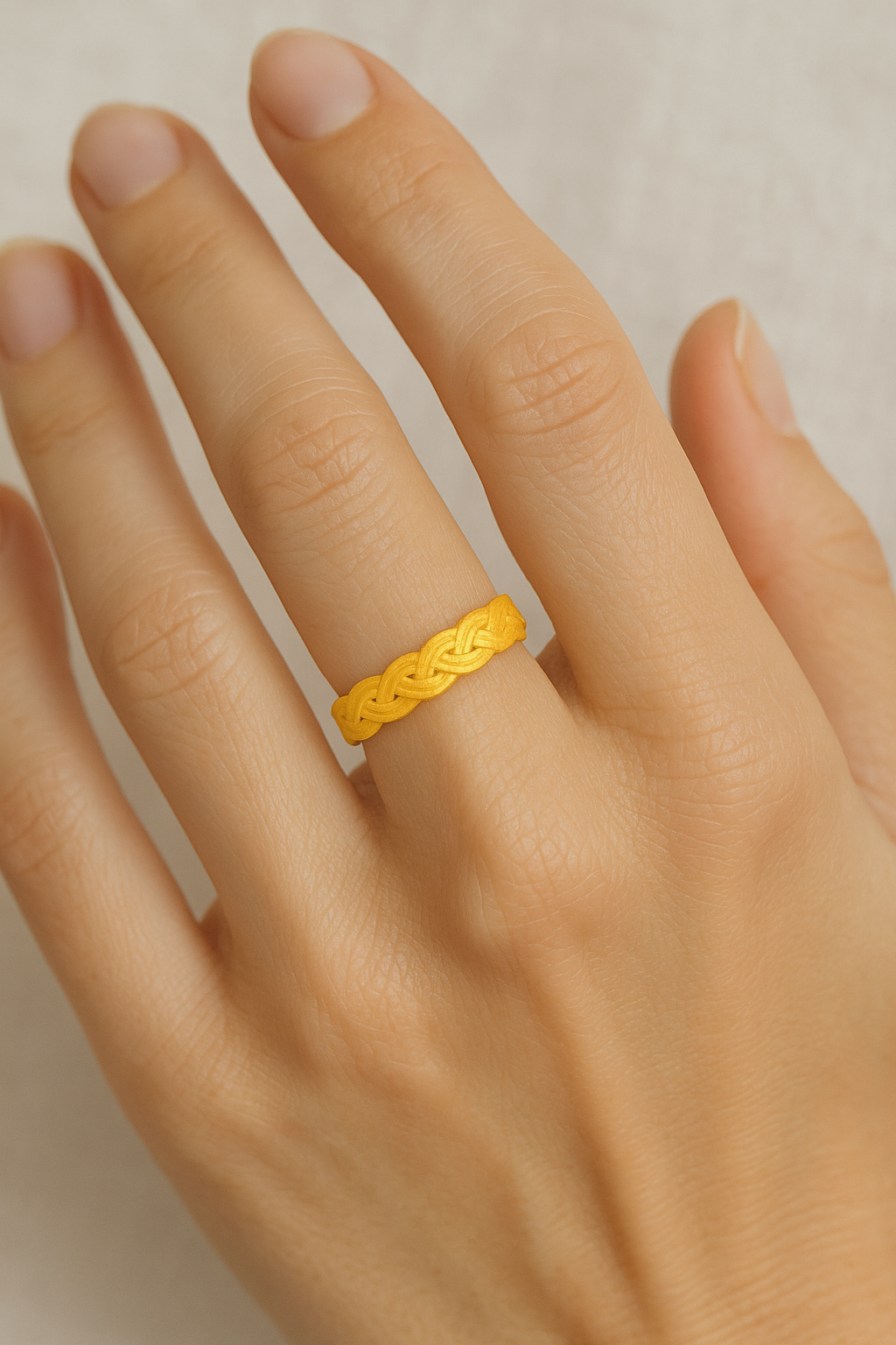 Twisted Gold Band Ring