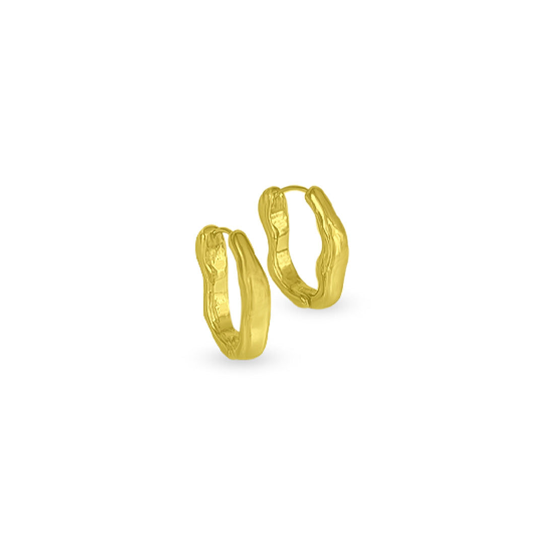 Wavy Gold Hoops