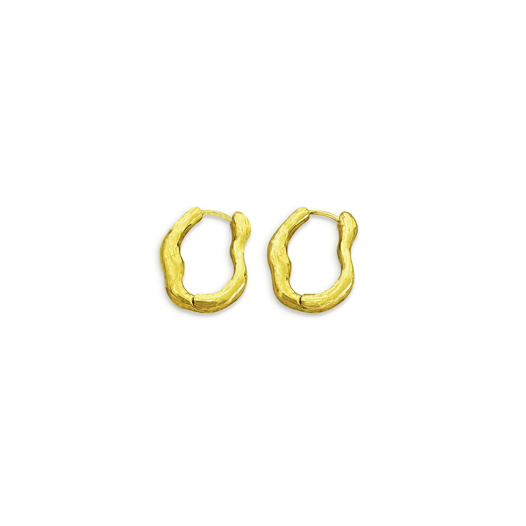 Wavy Gold Hoops