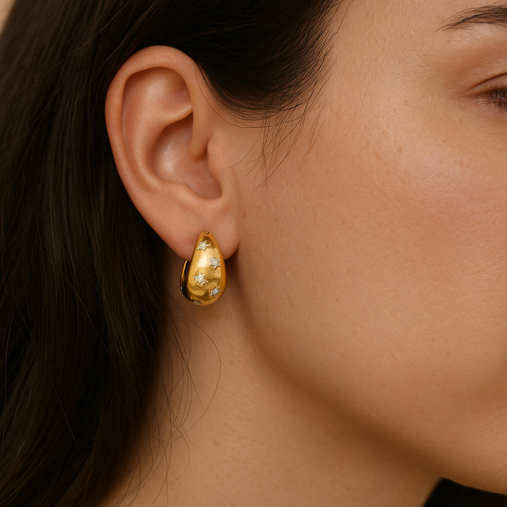 Golden Starlight Hoops