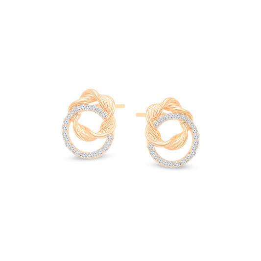 Gold Knot Stud Earrings