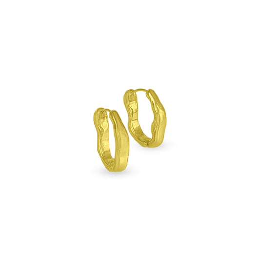 Cerchi d'oro ondulati